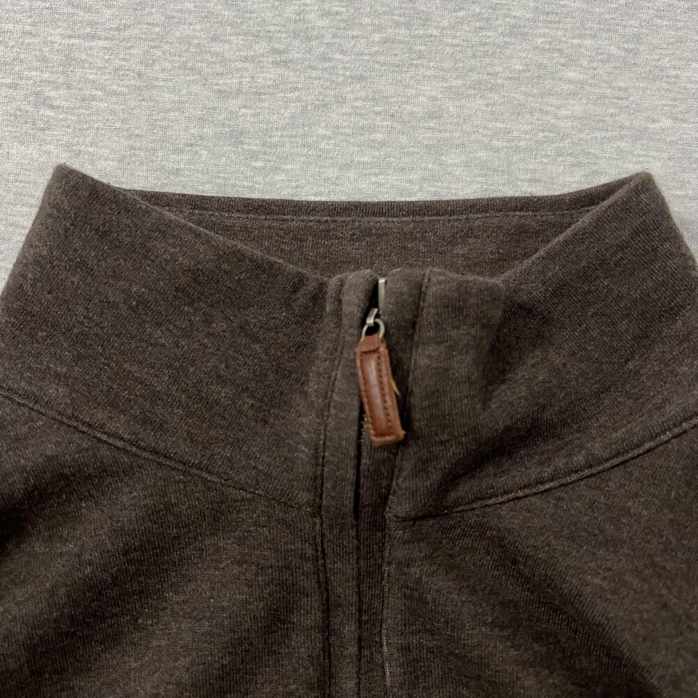 Banana Republic Sweater Mens XL Brown‎ Quarter Zip Pullover Cotton Knit Y2K 2008 - Picture 8 of 12